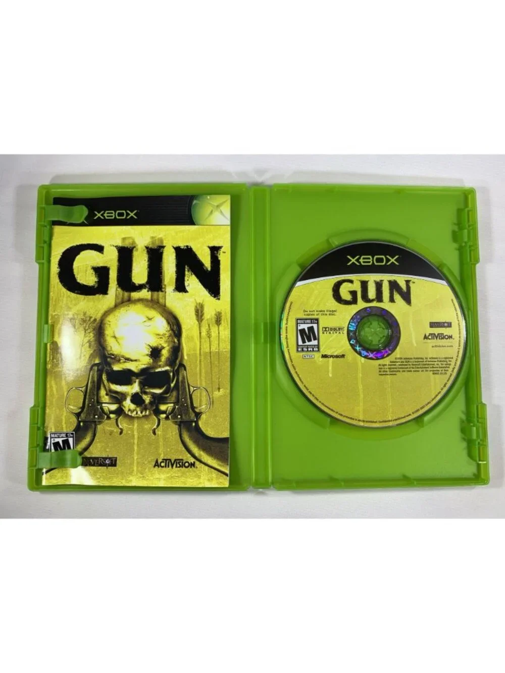 Gun Xbox Game 2005 Western Action Mature 17+ Complete With Case & Manual Tested
